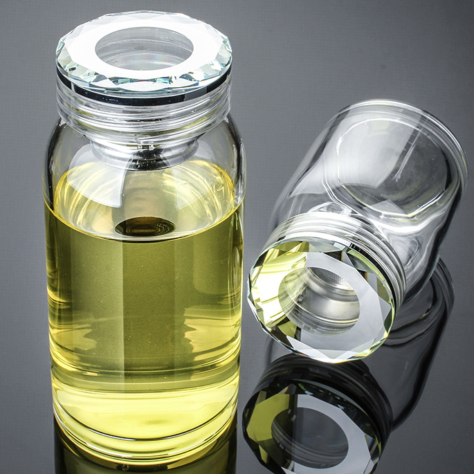 【送杯套】加厚单层水杯高硼硅玻璃水杯大肚杯便携玻璃杯透明大容量