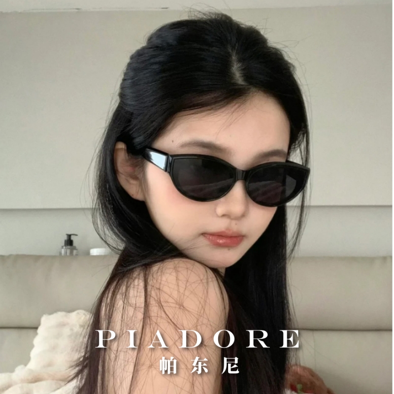 猫眼墨镜简约高级质感方圆脸显瘦气质欧美街拍遮阳太阳镜网红