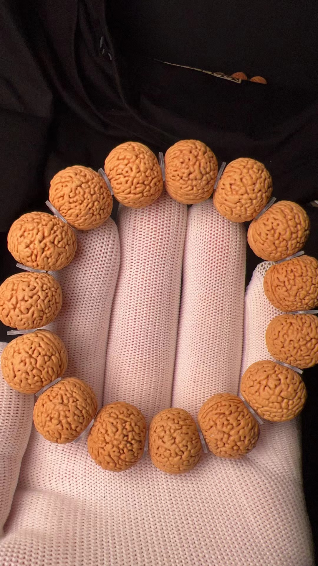 精品野生脑纹桃核手串散籽小桃核王者南瓜