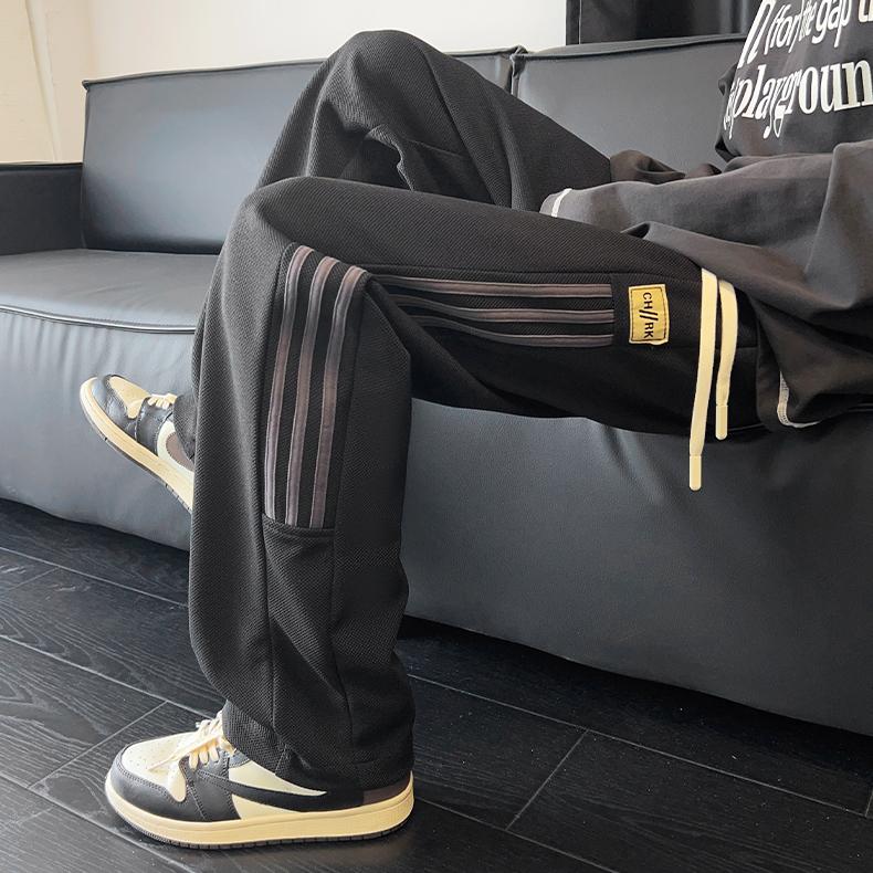 秋冬新款休闲裤潮牌宽松百搭直筒裤男士运动卫裤男