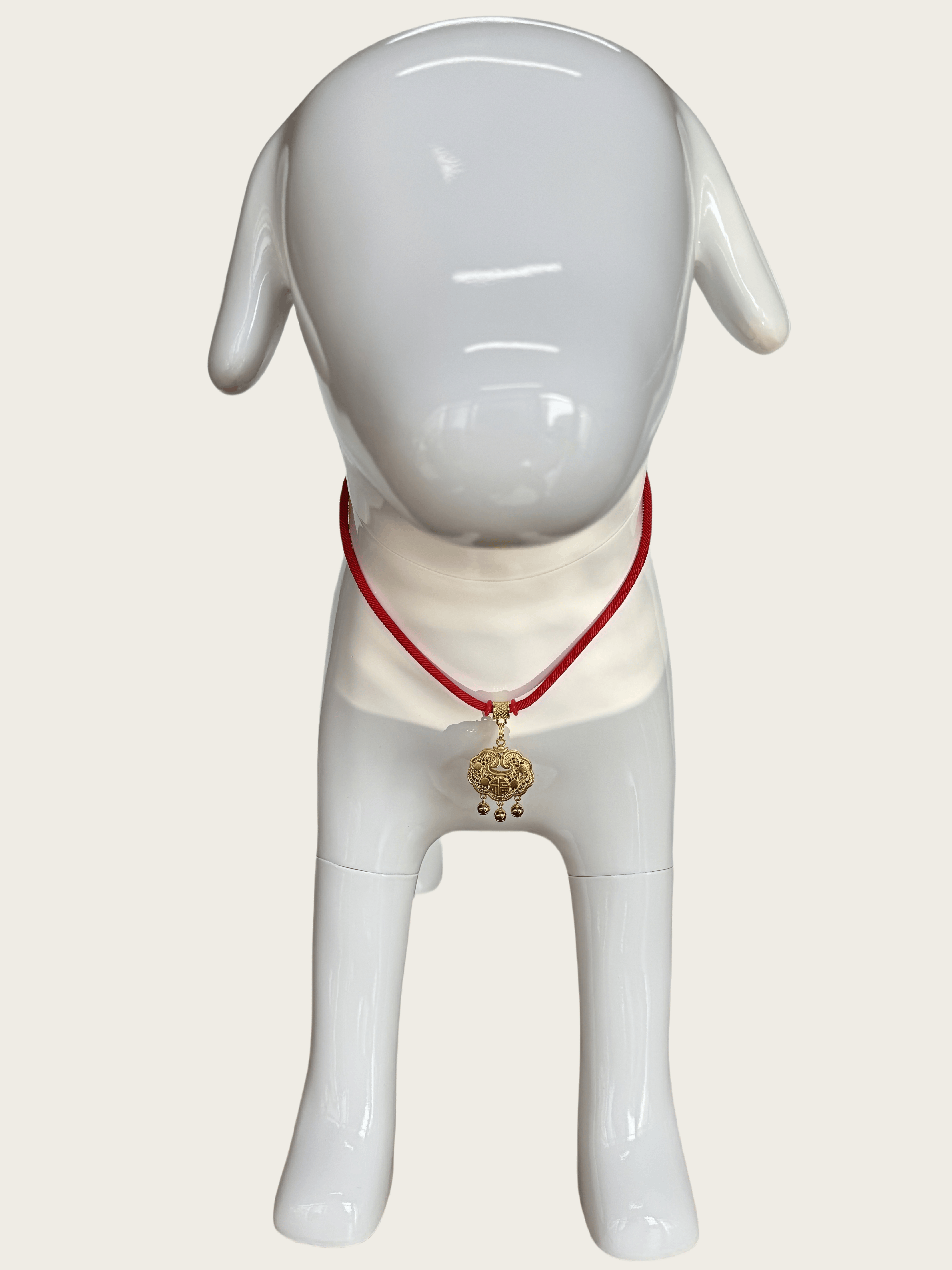 狗狗项链铜镀金长命锁可随意调节宠物装饰品