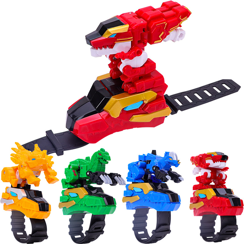 正版新款爆龙战车手表玩具X3恐龙战车合体变形机甲闪耀龙炎机器人