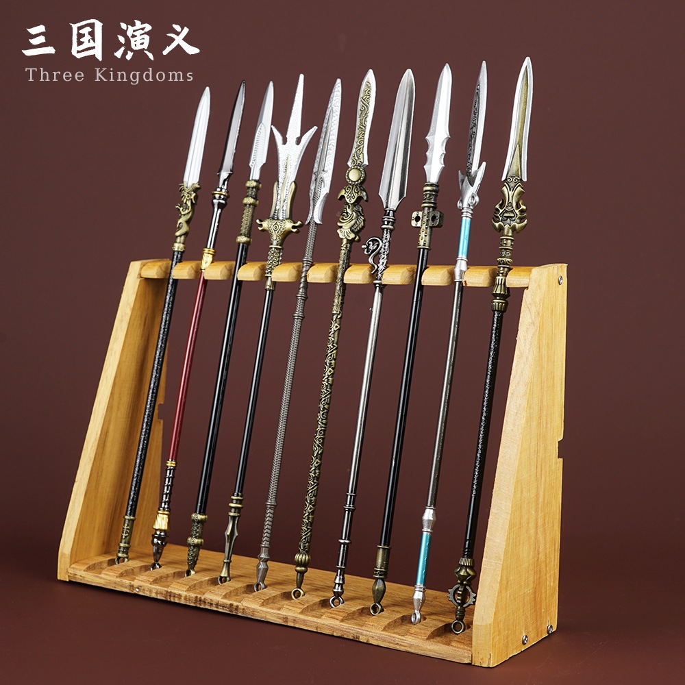 三国全面战争 吕布方天画戟金属武器模型关羽青龙偃月刀古代兵器