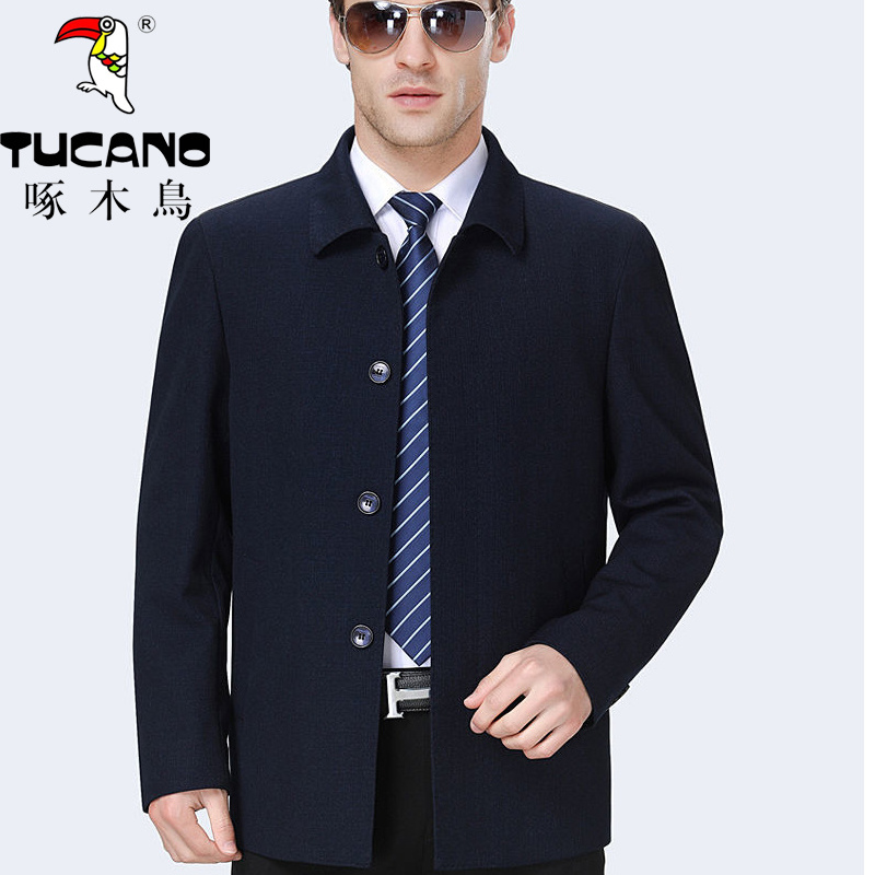 TUCANO/啄木鳥拉链新款夹克中老年爸爸装春秋外套夹克衫