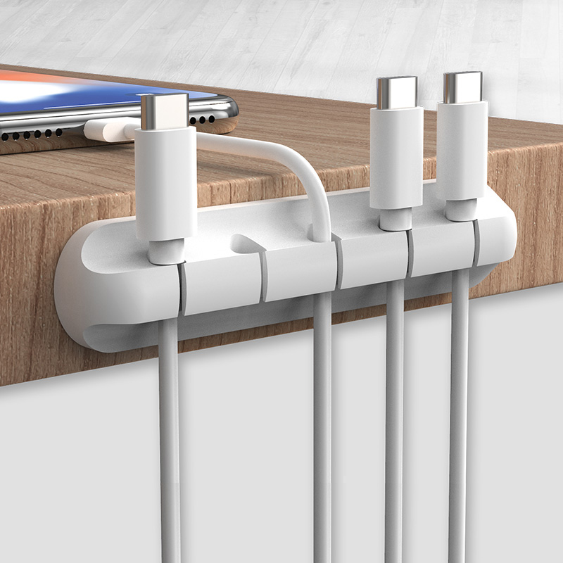 数据线收纳理线器充电线固定器桌面整理走线神器集线器自粘夹线钉