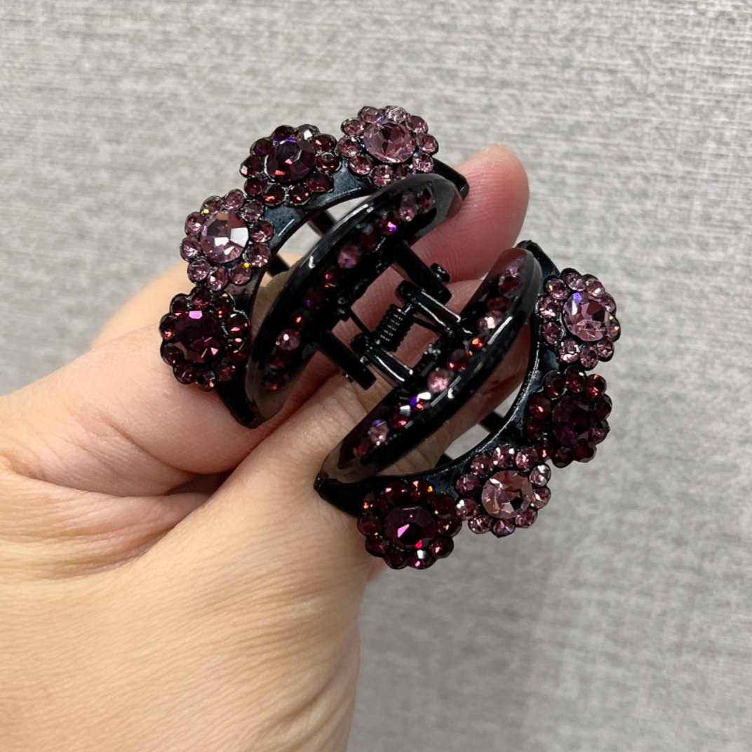 水钻发夹头发夹子新款捷克钻高档抓夹盘发闪钻气质洋气中型小抓夹