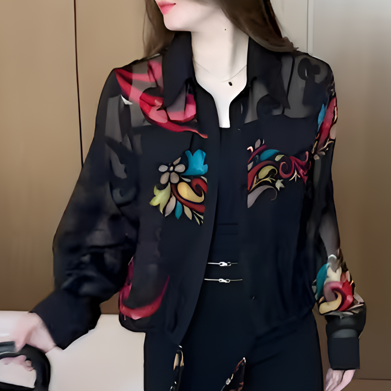 夏款短外套国风花色时尚百搭薄款女装2025新款宽松休闲洋气防晒衣