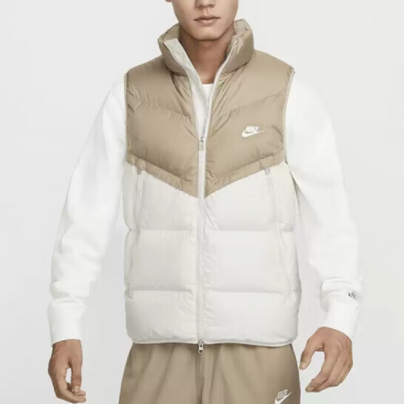 NIKE/耐克男装新款运动防风纯色立领羽绒马甲外套DV1136-247