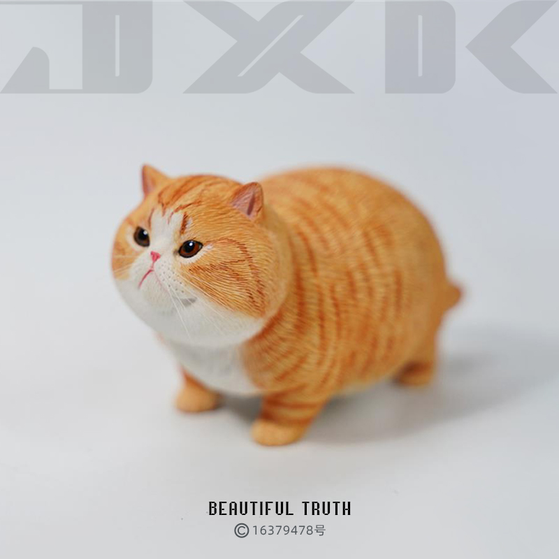 JXK 1/6肥猫3.0模型萌宠猫咪可爱加菲蓝橘猫潮玩仿真摆件桌面手办
