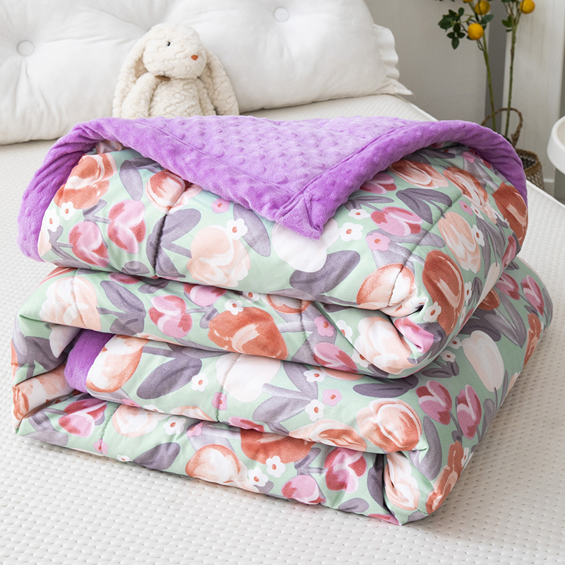 母婴级春秋加厚豆豆被四季款双人学生宿舍可机洗保暖冬季豆豆绒被