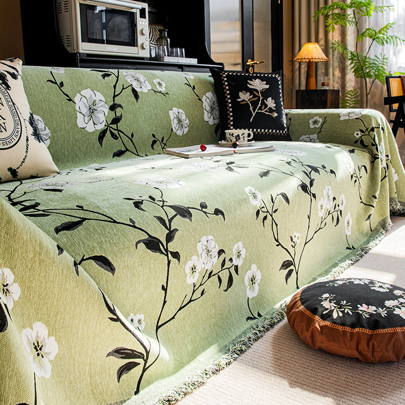 邓肯雪尼尔沙发巾复古风万能四季通用2025款沙发垫防滑盖毯防猫抓