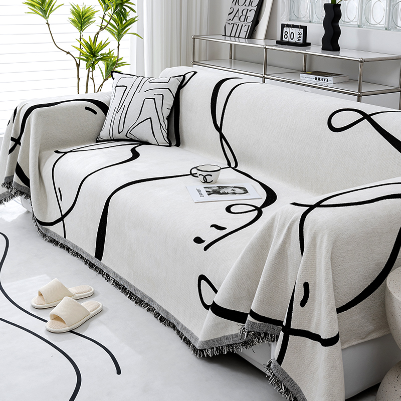 邓肯雪尼尔沙发巾全盖布四季通用款直排一片式防滑套罩2025新款