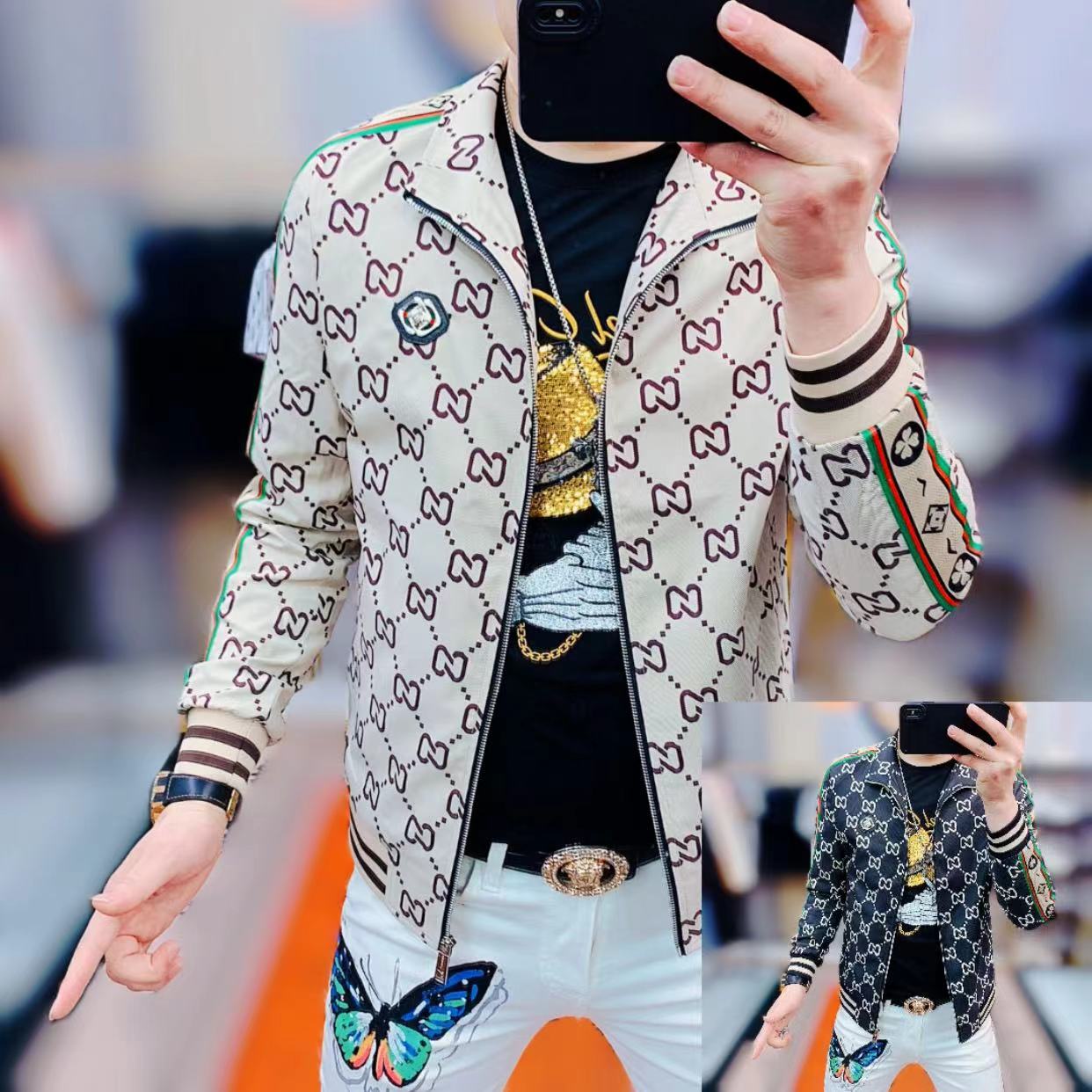 【阿凯严选】2025春季新款男士潮流时尚潮流百搭修身翻领休闲外套