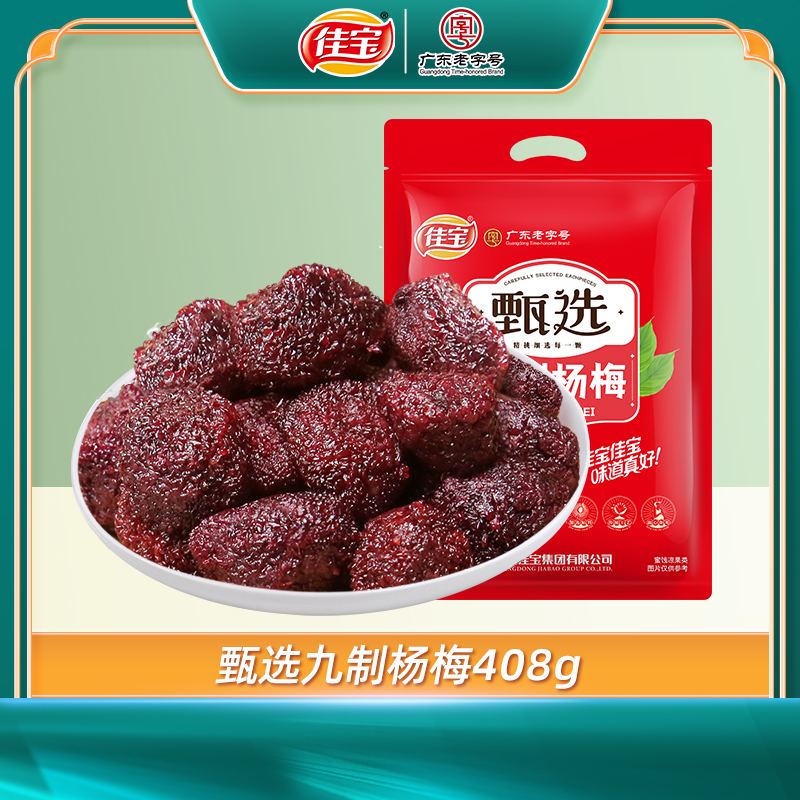 佳宝九制杨梅干408g酸甜新鲜蜜饯果脯话梅梅子孕妇散装零食小包装