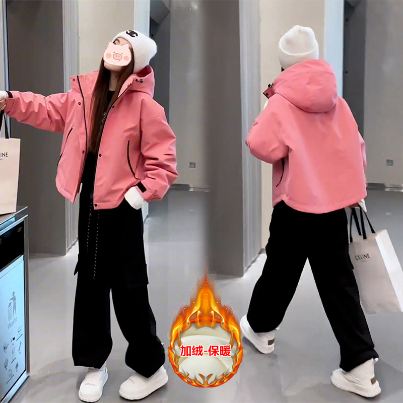 高级感韩版时尚气质棉服外套女秋冬款新款设计感小众百搭两件套装