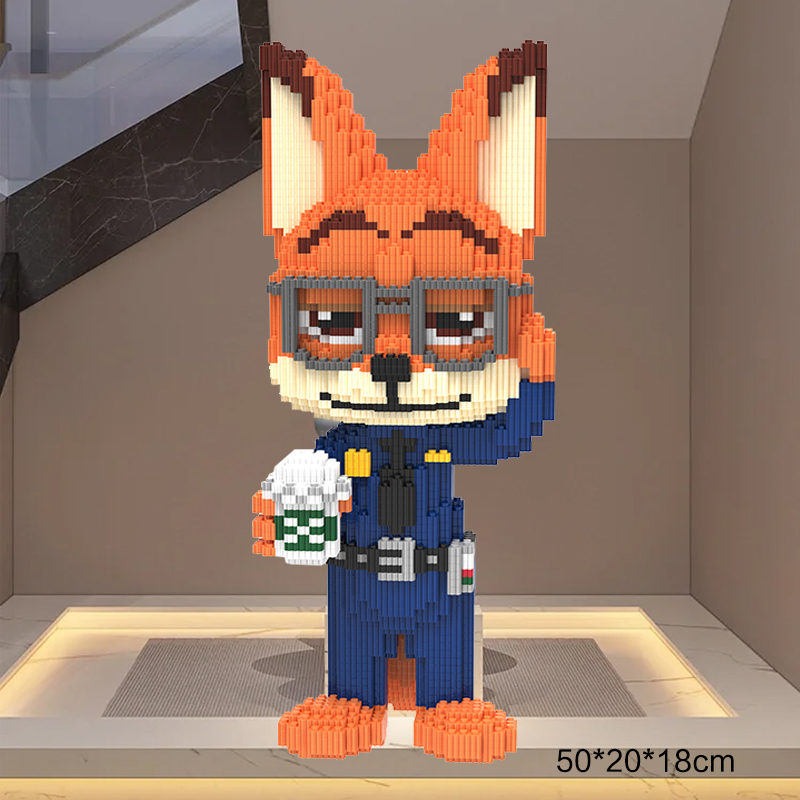 50cm超大尼克警官-0.8标准大颗粒益智积木玩具亲子拼装女孩礼物摆