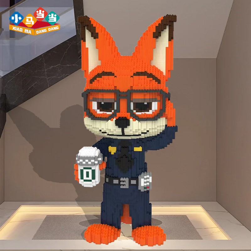 65cm超大尼克警官-0.8标准大颗粒益智积木玩具亲子拼装女孩礼物摆