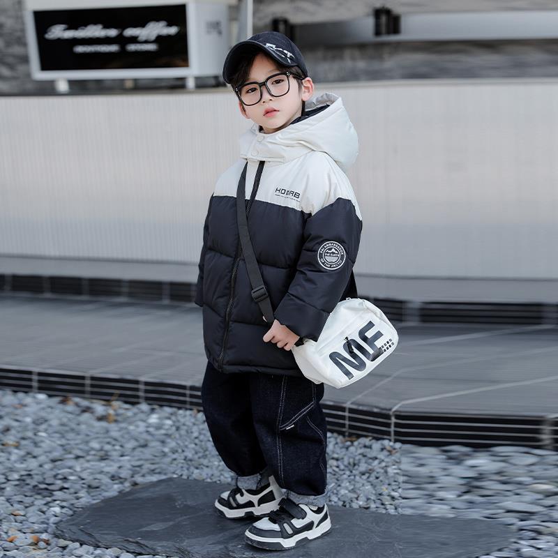 男童棉衣秋冬款小男孩冬装外套2024新款儿童冬季酷帅加厚棉袄上衣