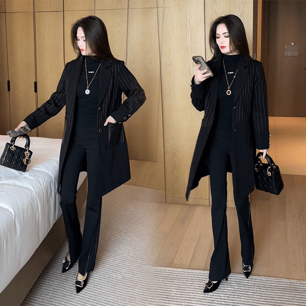 秋季新款修身外套女洋气时尚气质小个子中长款风衣韩版