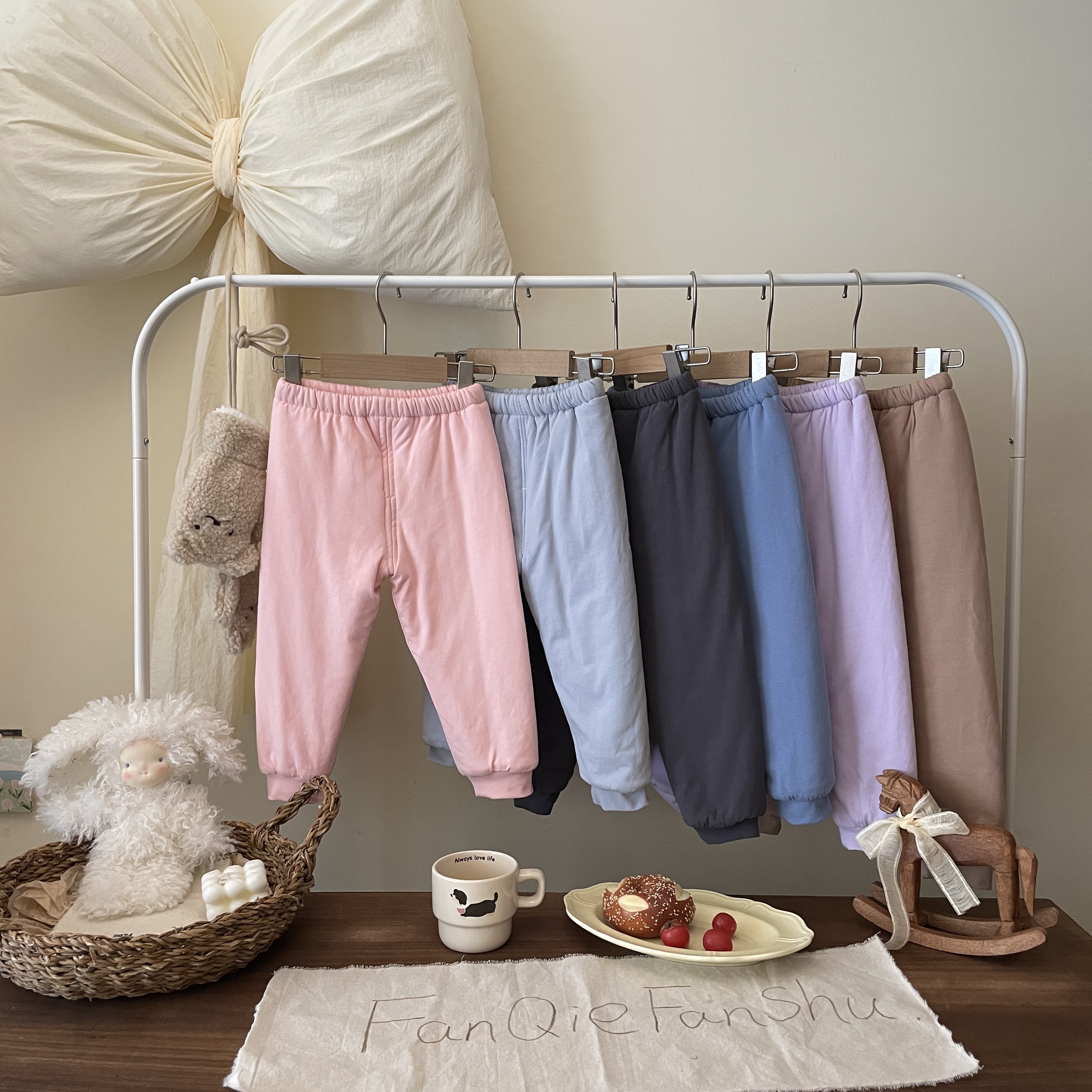 番茄番薯100%纯棉花新疆长绒棉花裤儿童休闲裤男童小童秋冬棉裤