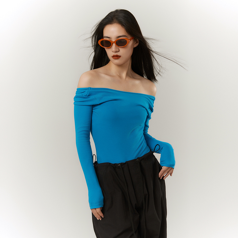 DlingDilng 辣妹露背两穿自带替换胸垫连体三色打底衫健身服