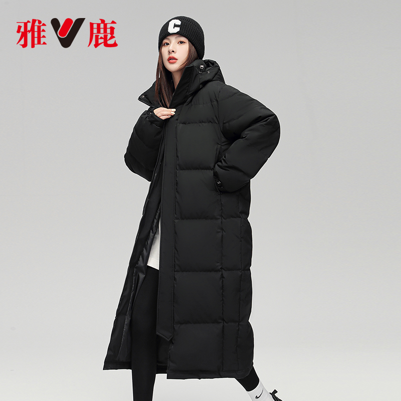 雅鹿过膝新款长款羽绒服保暖女士羽绒服外套女秋冬穿搭秋冬服饰