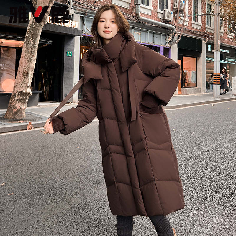 雅鹿羽绒服羽绒服长款羽绒服女2026新款爆款黑色爆款秋冬羽绒服