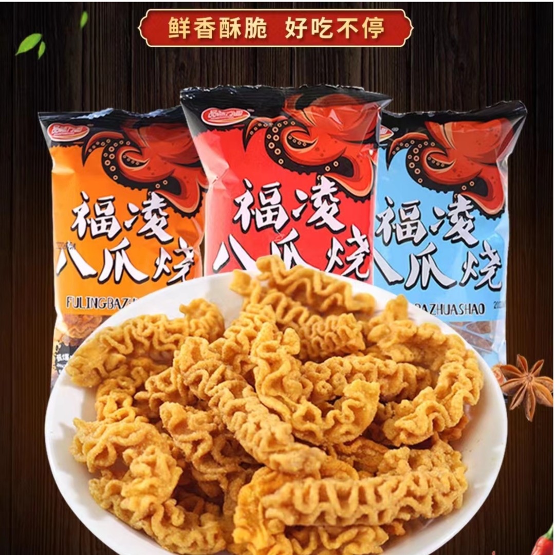 品味方圆42克福凌八爪烧有酱爆肉味 浓情烧烤味 麻辣味