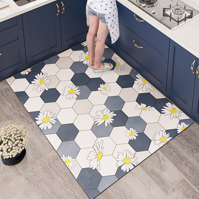 厨房地垫防滑脚垫满铺家用防油防水地毯免洗耐脏可擦洗厨房垫超大