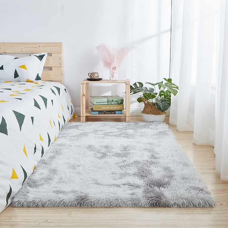 居家好物毛绒女生卧室床边毯加厚客厅地毯家用榻榻米垫飘窗垫地垫