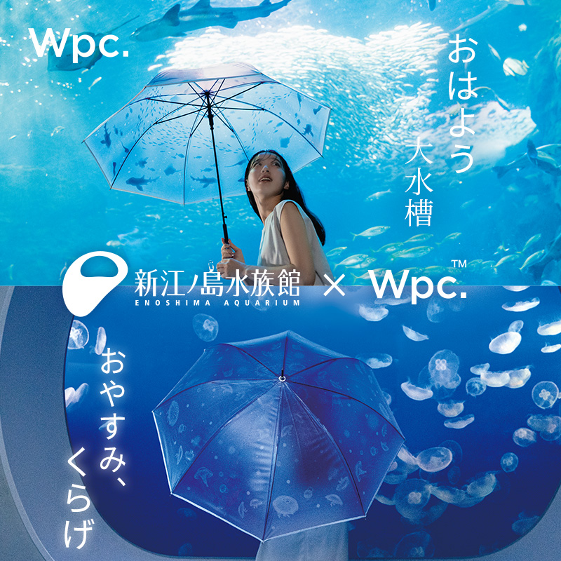 Wpc.新江之岛水族馆联名高颜值水母伞折叠雨伞小巧便携透明雨伞女