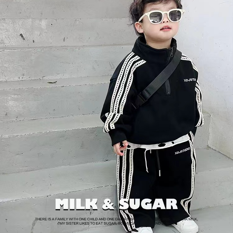 男童女童运动套装2025春秋新品韩版套装