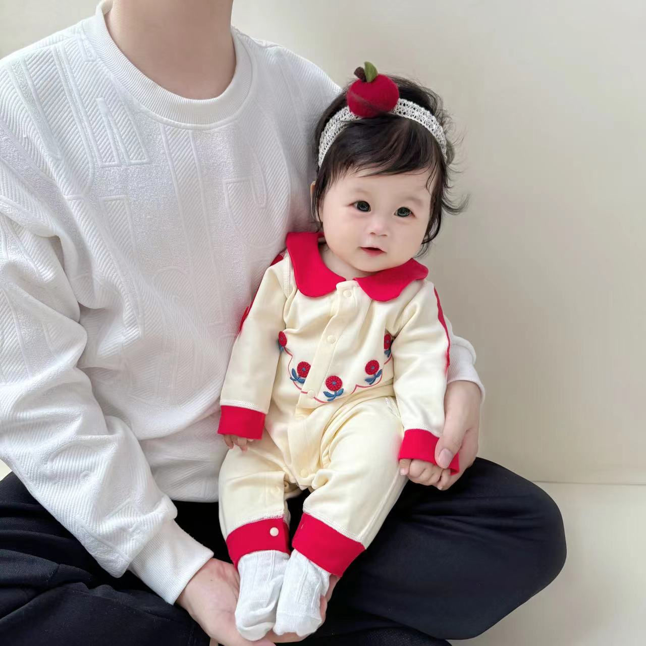 【新中式】钓鱼猫新生儿无骨亲肤连体衣婴幼儿四季男女宝宝哈衣