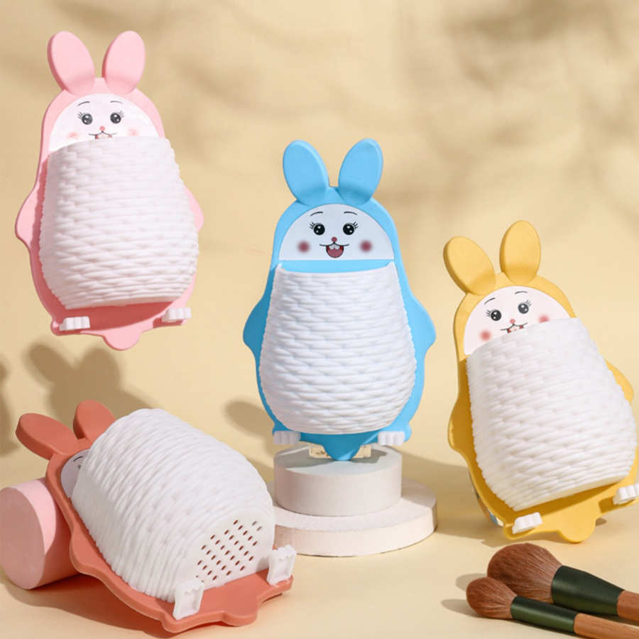 卫生间兔子墙面置物杯壁挂式沥水免打孔浴室洗漱台梳子牙刷收纳架