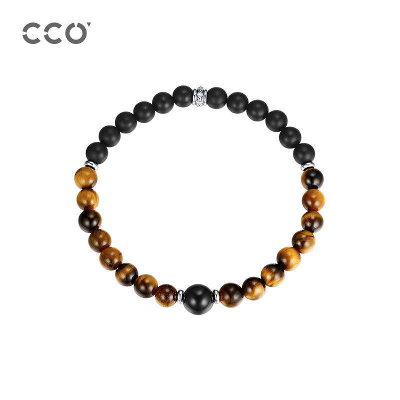 Cirocco 钛钢仿水晶手链 一眼万年手串男款男士手链饰品手饰串珠