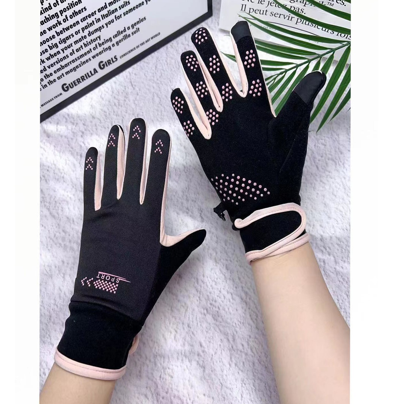 冬季保暖防水手套女男款骑车户外自行车加绒触屏薄款防风骑行学生