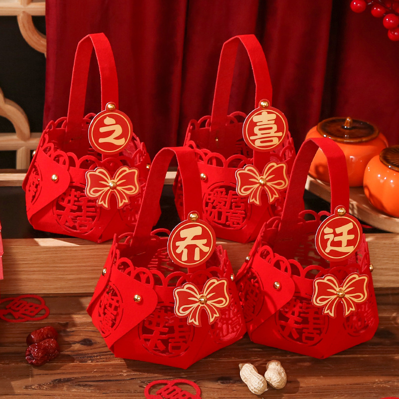 乔迁之喜手提篮装饰新居礼物搬新家颜色入伙客厅仪式布置用品摆件