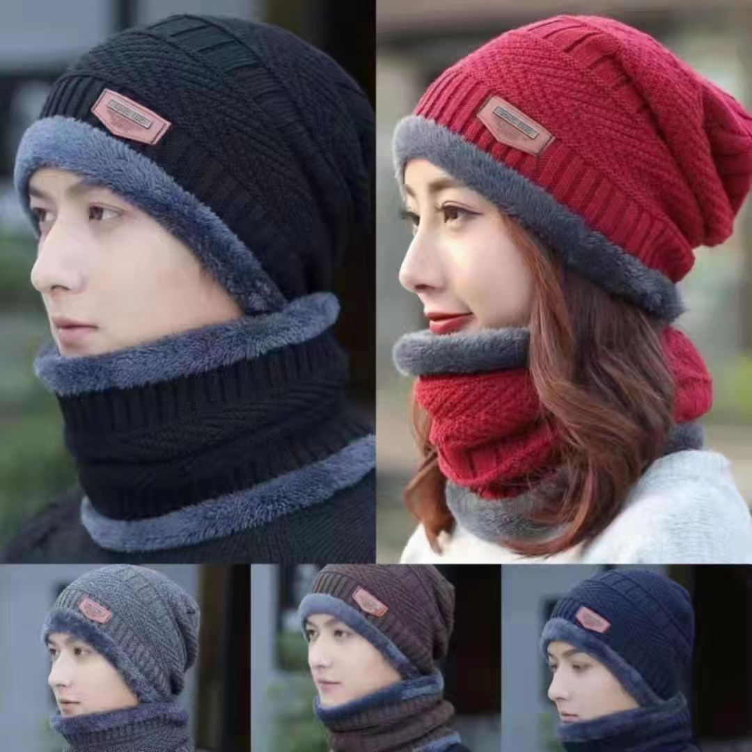 冬季加厚帽子男女通用围脖帽子套装汽车防寒保暖护脸户外钓鱼帽子