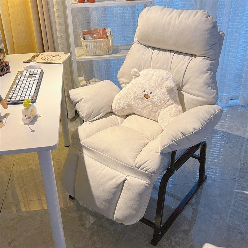 折叠椅躺椅办公室午睡床家用懒人电脑椅便携式可躺可坐宿舍沙发椅