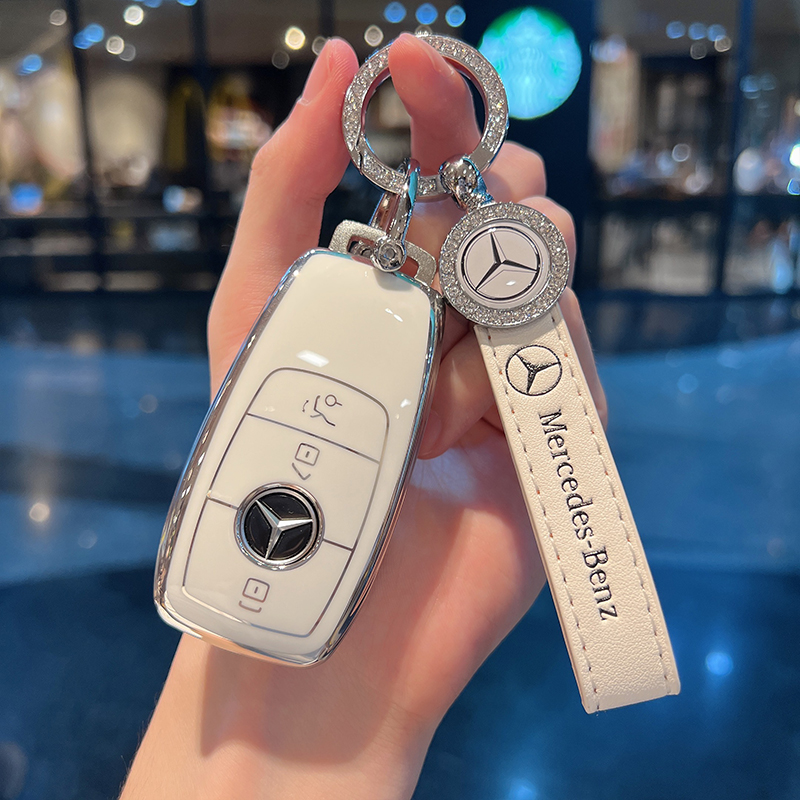 适用奔驰钥匙套C级C200L/GLC260L/E级E300GLE/GLA200/S级车扣包壳