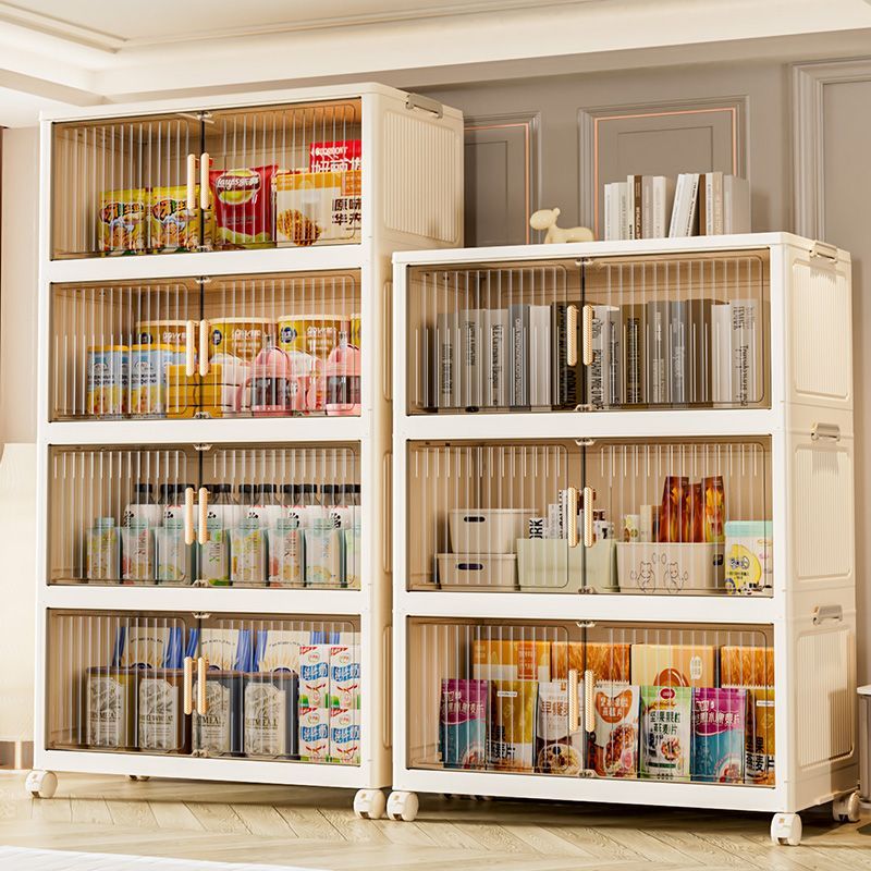 免安装折叠收纳柜多层塑料箱多功能家用卧室客厅杂物储物柜可移动