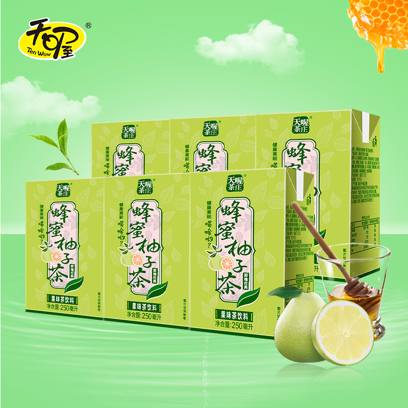 Ten Wow/天喔 经典蜂蜜柚子茶小包装果味饮料清爽水饮6盒夏季饮品