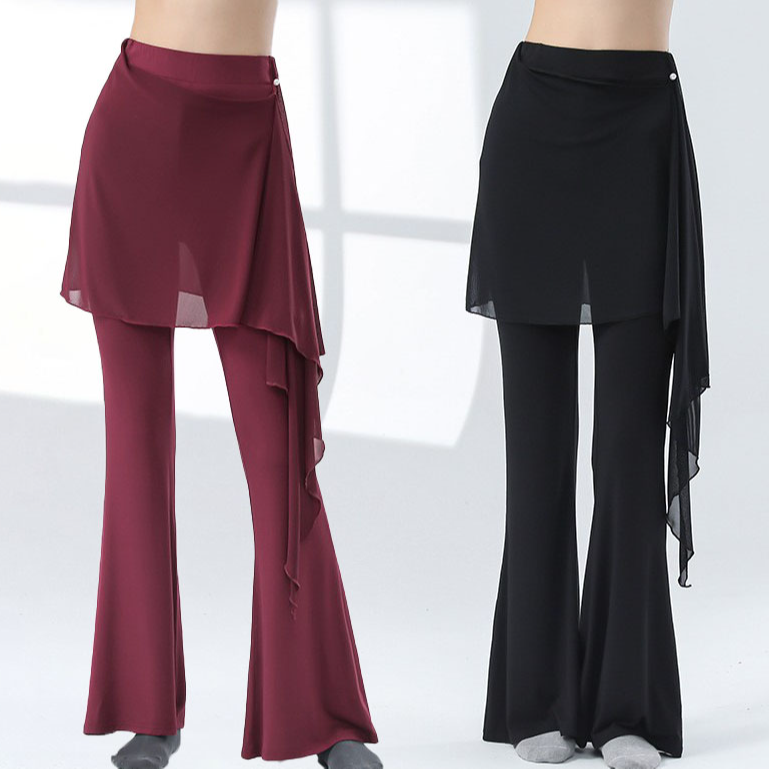 古典舞练功裤裙裤跳舞裤子广场舞演出裤子现代舞形体喇叭裤莫代尔