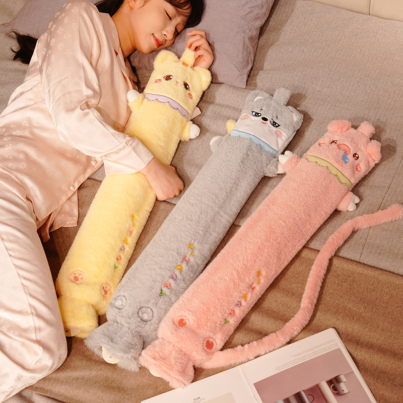 可爱长条毛绒热水袋布娃娃玩具女生宿舍床上睡觉专用陪睡生日礼物
