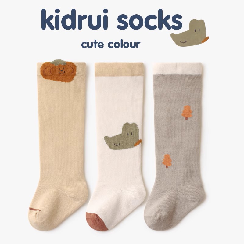 喜得瑞婴儿长筒袜春秋棉袜新生儿童不勒腿过膝袜宝宝松口无骨长袜