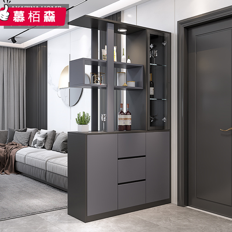 入户玄关柜鞋柜一体酒柜屏风隔断客厅玄关双面门厅柜客厅酒柜