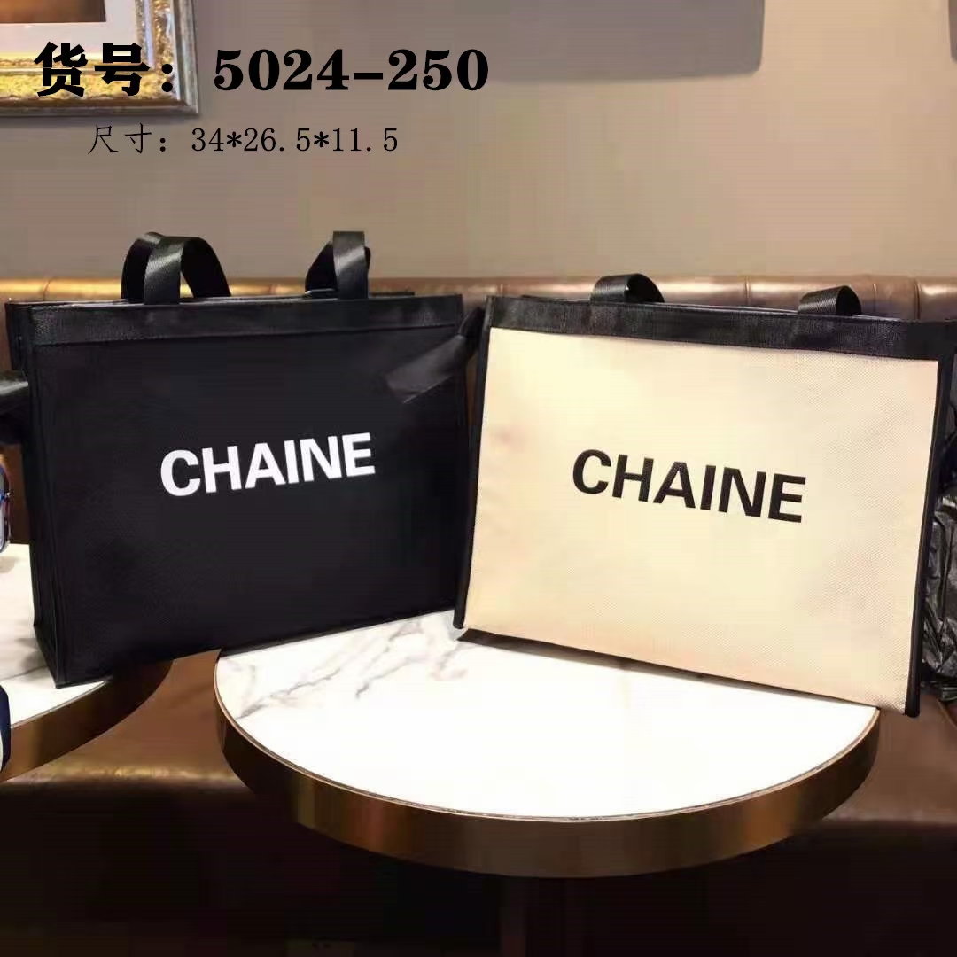 2022帆布单肩背包简约字母大容量时尚上班牛津布艺纯色妈咪包