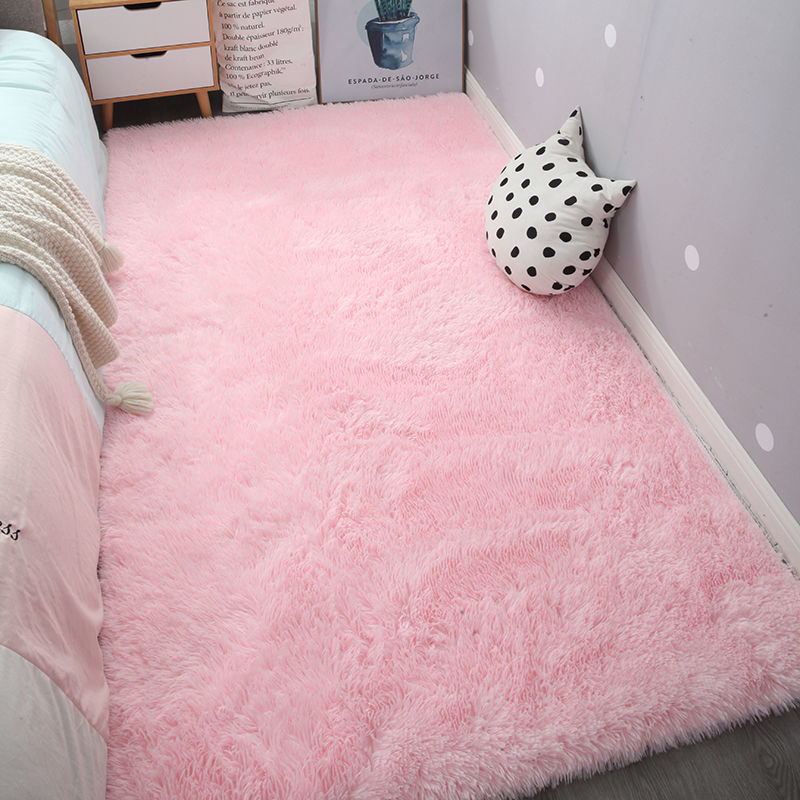 ins长毛毛绒卧室床边铺满地毯少女心客厅茶几毯加厚房间地垫家用