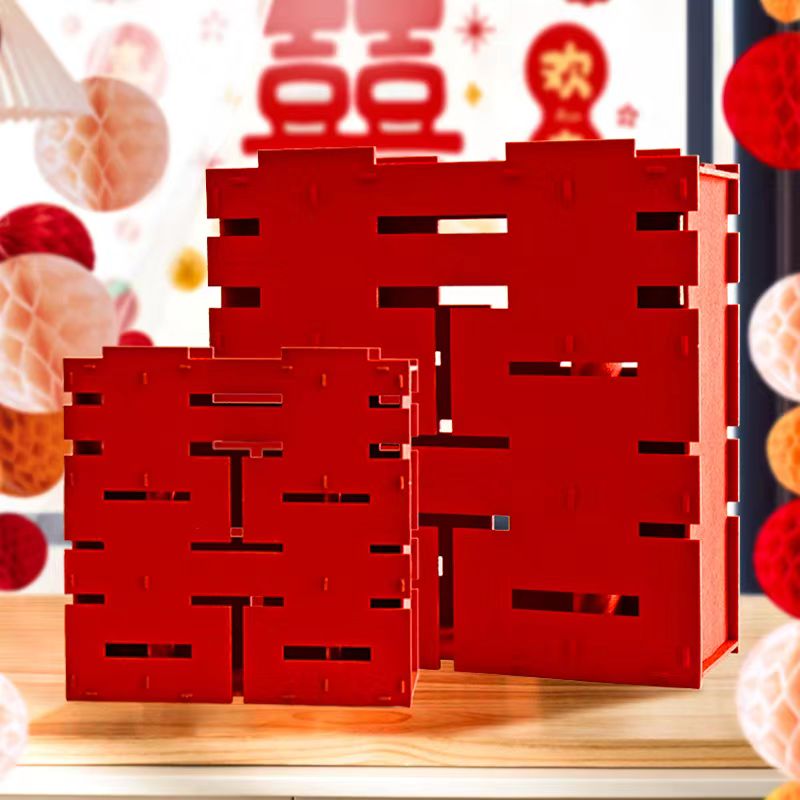 结婚立体喜字摆件男方女方婚房布置客厅卧室订婚婚礼装饰婚庆用品