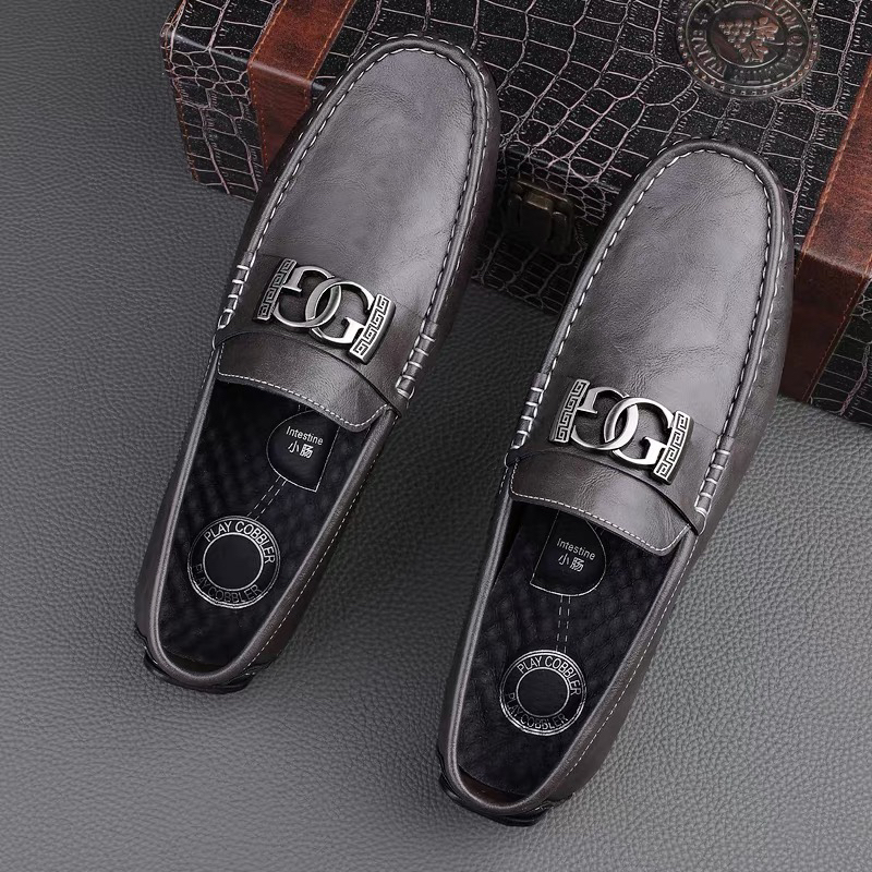 【头层牛皮】2024新款夏季透气休闲真皮高端男士豆豆鞋子